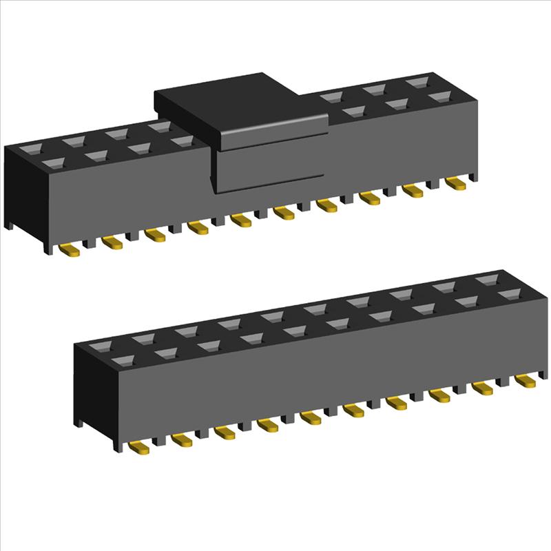 2.00mm PCB Socket Double Rows SMD Type with Cap.(H=3.56)